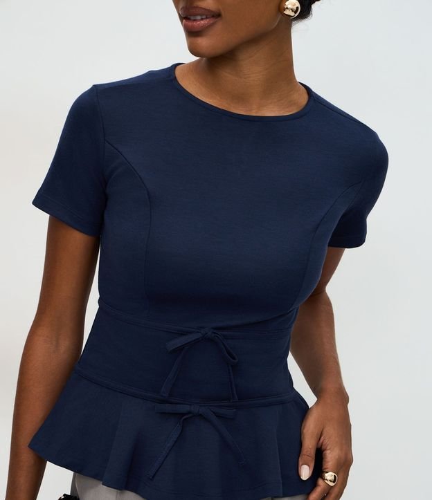 Blusa Peplum en Punto Roma con Lacitos 4
