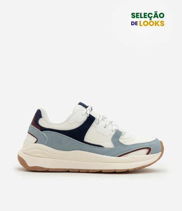 Championes Jogging en PU con Recortes Contrastantes