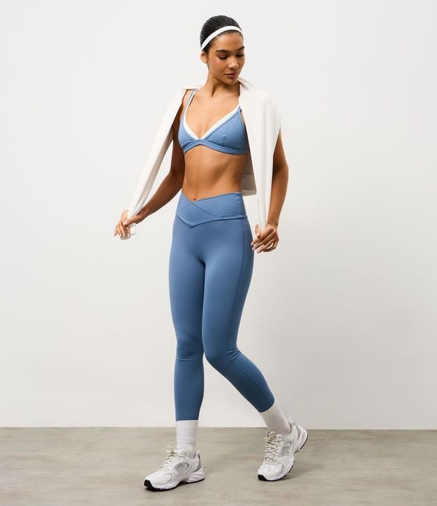 Pantalón Legging Deportiva con Cintura Traspasado y Sin Gancho Delantero