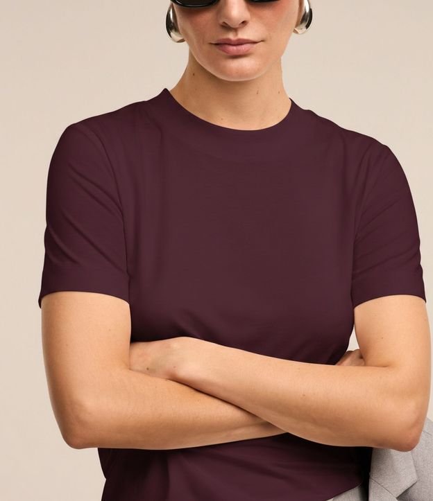 Blusa en Rib con Cuello Redondo