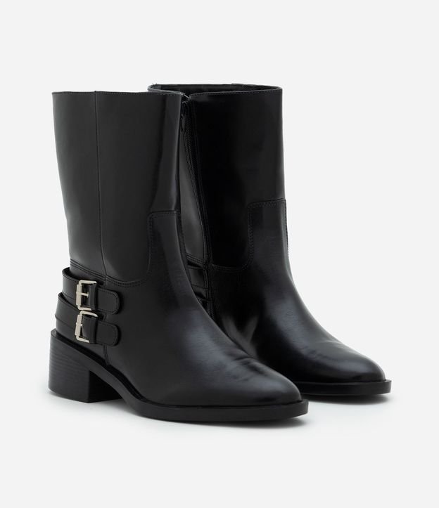 Bota Caña Corta en PU con Salto Bloco 3