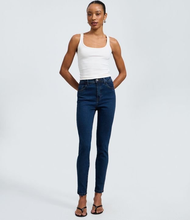 Pantalón Skinny en Jeans con Cintura Alta 2
