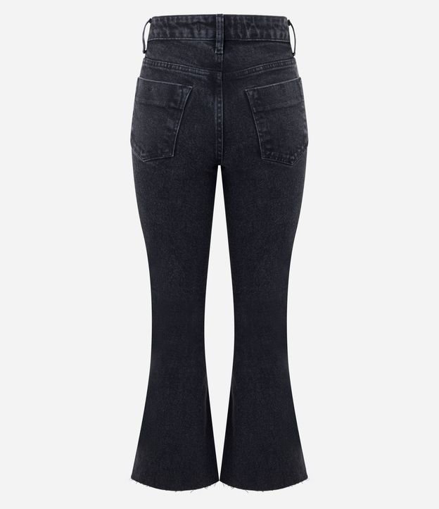 Pantalón Flare Cropped en Jeans con Cintura Mediana 2