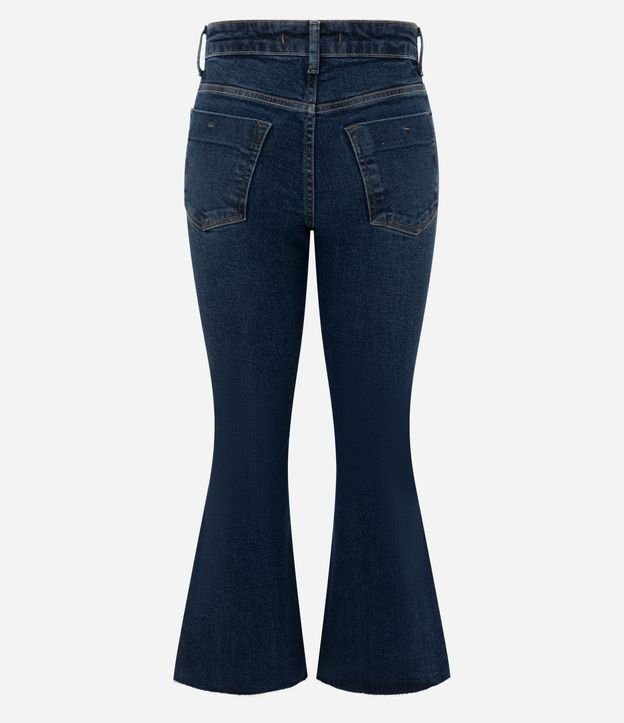 Pantalón Flare Cropped en Jeans con Cintura Mediana 2