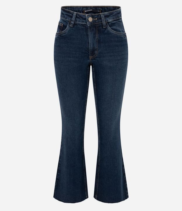 Pantalón Flare Cropped en Jeans con Cintura Mediana 3