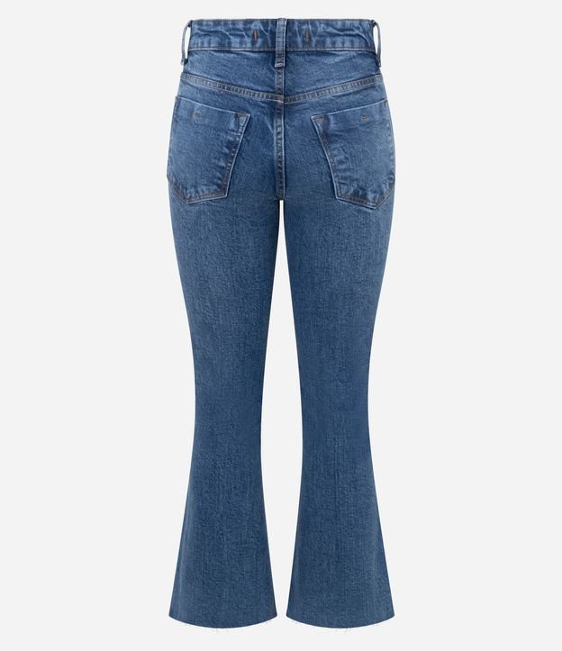 Pantalón Flare Cropped en Jeans con Cintura Mediana 3