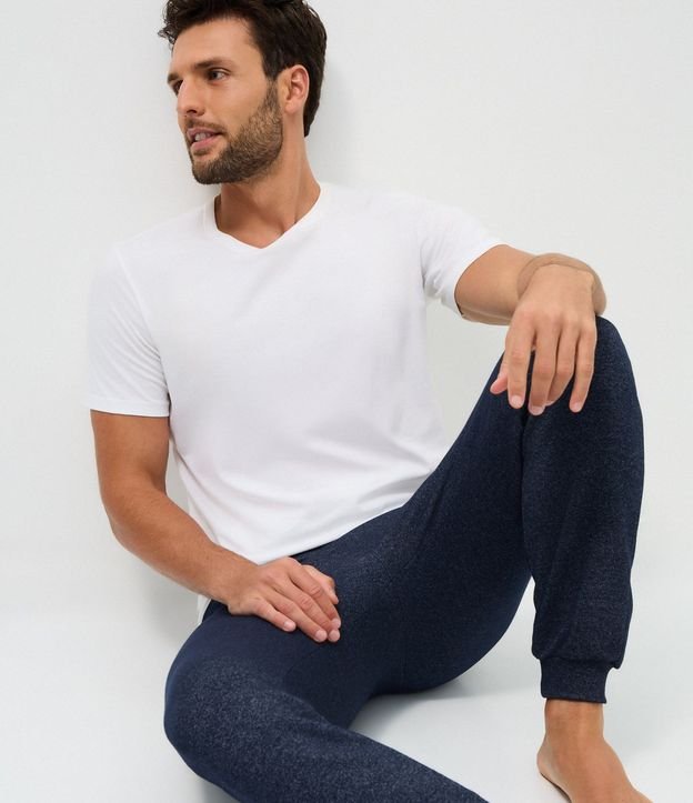 Pantalón Jogger de Pijama en Algodón Liso