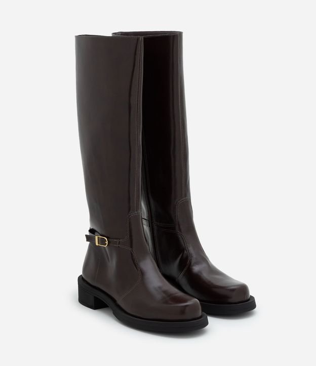 Bota de Montar de PU con Caña Alta 4