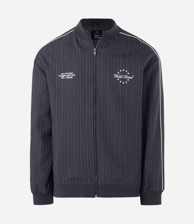 Campera Helanca Raya de Tiza con Bordado 5
