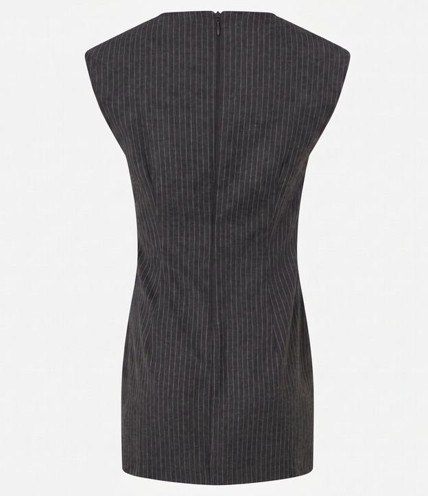 Vestido Corto Listrado con Drapeado Lateral 6
