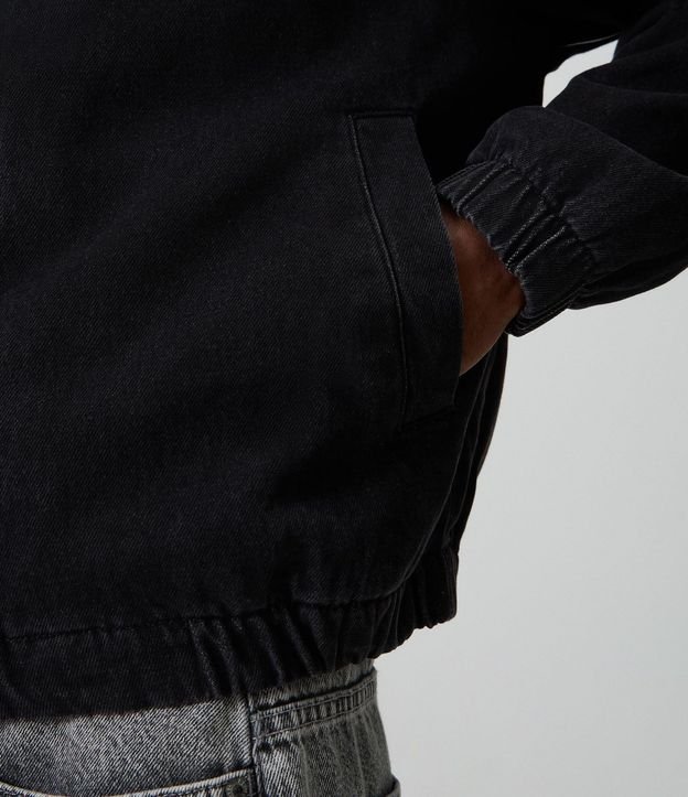 Campera Jeans Bomber con Cremallera 4