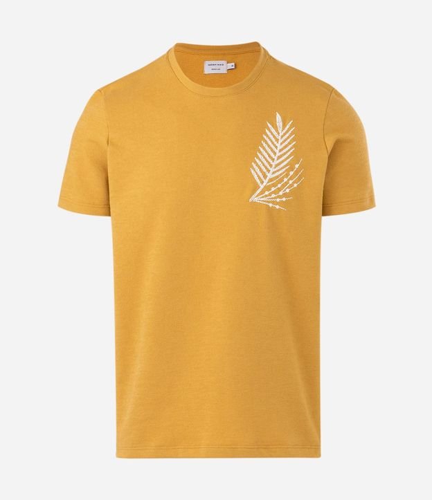 Remera Masculina Manga Larga con Bordado de Follajes 4