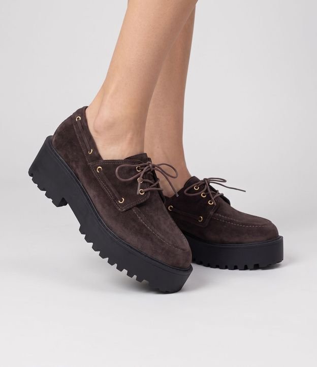Mocasín en Cuero con Suela Flatform 1