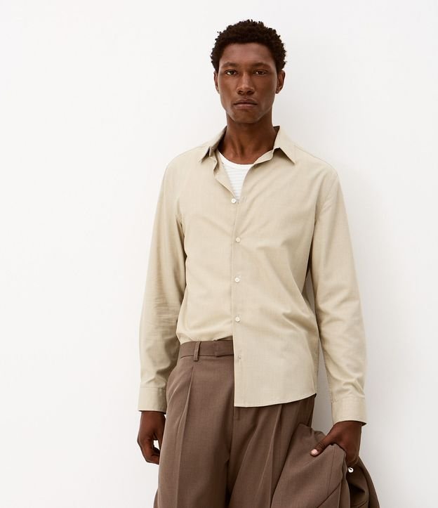Camisa Regular Manga Larga