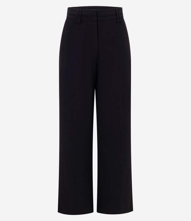 Pantalón Wide Leg Sastrería con Trabillas en la Cintura 5
