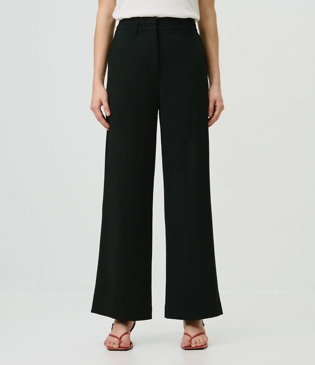 Pantalón Wide Leg Sastrería con Trabillas en la Cintura 2