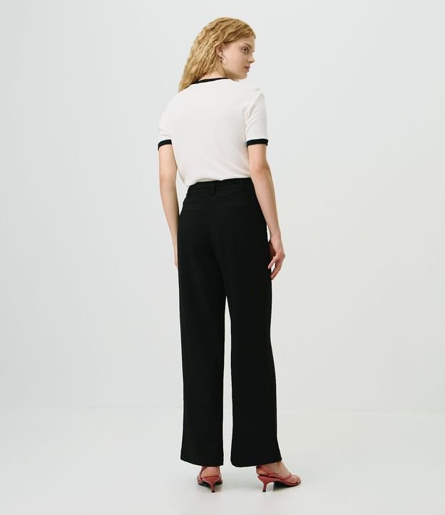 Pantalón Wide Leg Sastrería con Trabillas en la Cintura 4