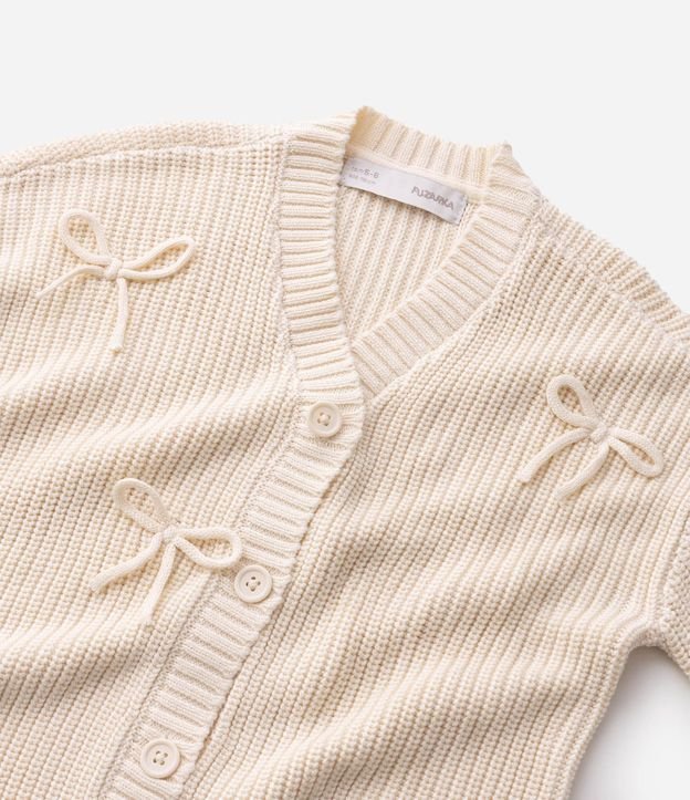 Cardigan Infantil en Punto con Lacitos Aplicados – Talle 5 a 14 años 4