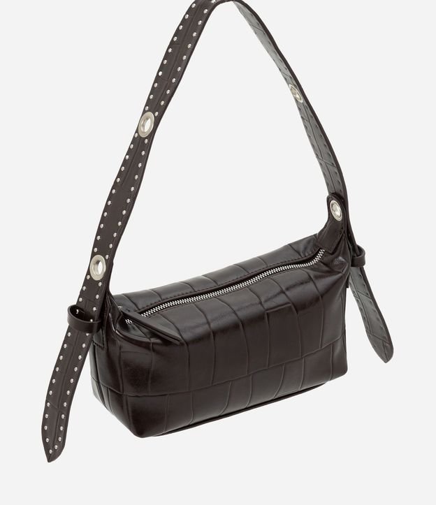 Bolsillo Baguette Texturizada con Metales