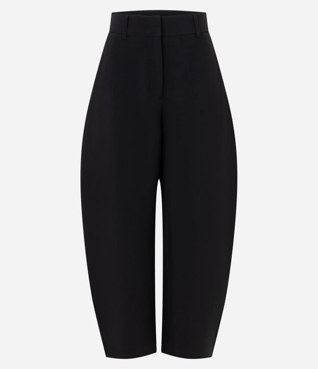 Pantalón Barrel sastrería en Crepé con Bolsillos traseros