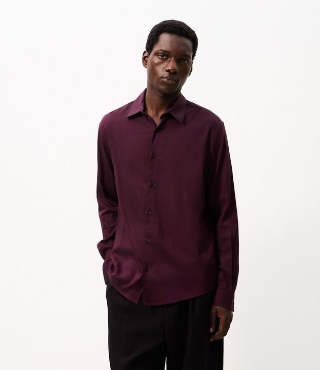 Camisa Regular Tecnológica en Sarga Elástica