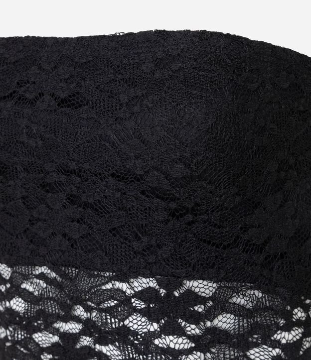 Blusa Sin Breteles en Encaje con Puntas Diferenciadas 6
