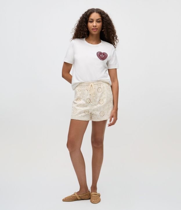 Blusa en Algodón con Bordado de Corazón 2
