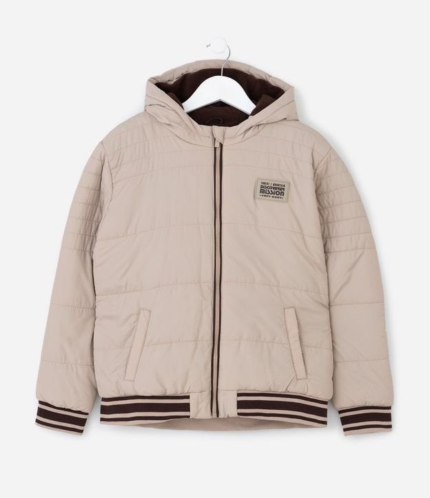 Campera Infantil Puffer con Patch Gomoso – Talle 5 a 14 años 2