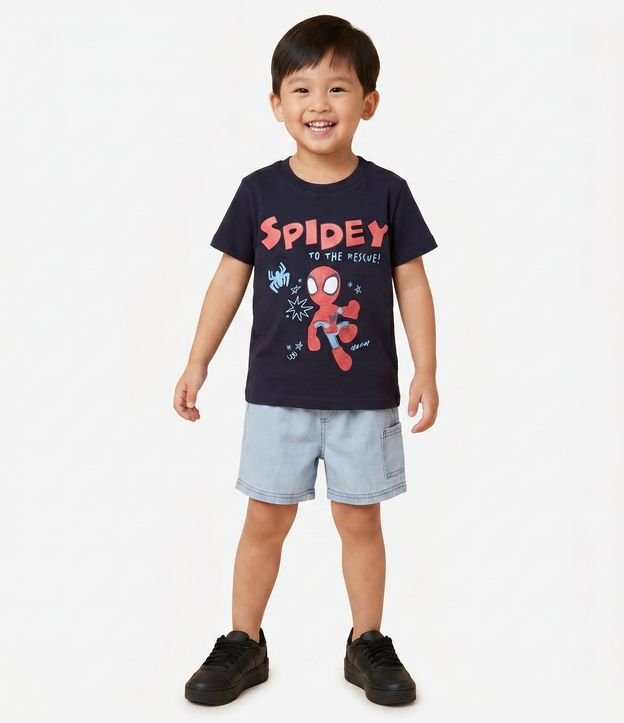 Remera en Algodón con Estampado Spidey en Relieve - Talle 2 a 6 años