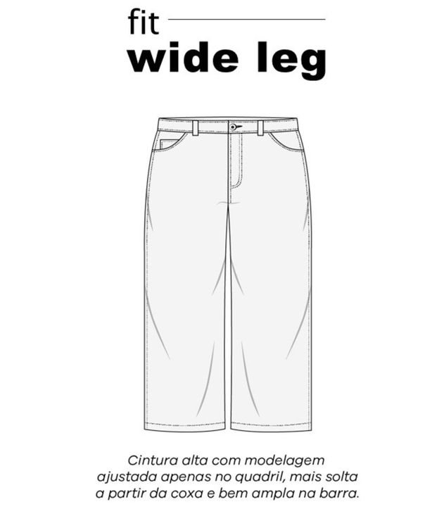 Pantalón  Wide Leg en Sarga con Elástico Interno Curve & Plus Size 9