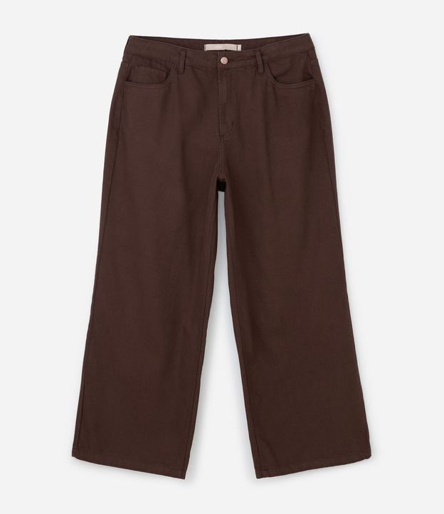 Pantalón  Wide Leg en Sarga con Elástico Interno Curve & Plus Size 6
