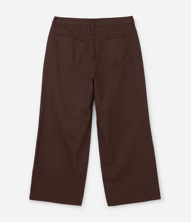 Pantalón  Wide Leg en Sarga con Elástico Interno Curve & Plus Size 7