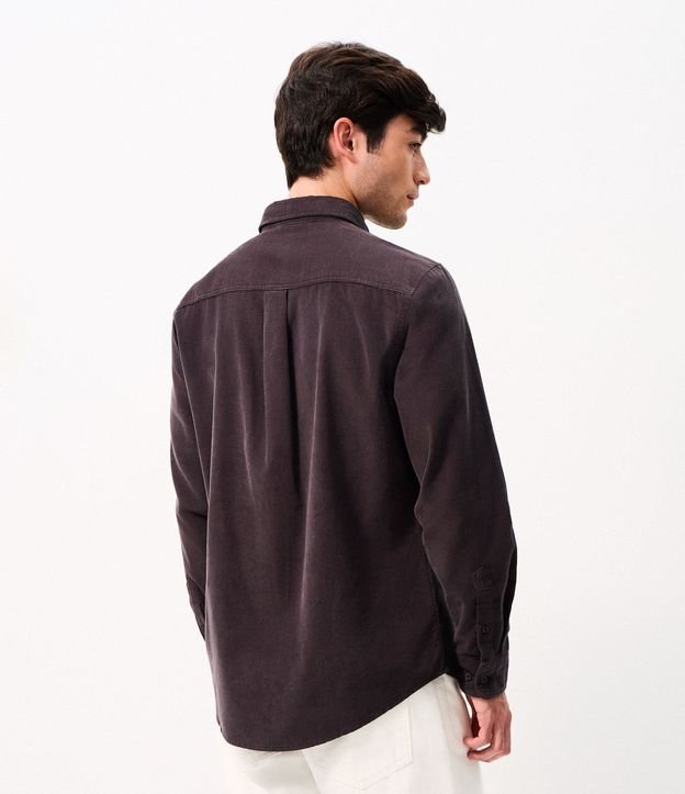 Camisa en Terciopelo con Bolsillos Delanteros 3