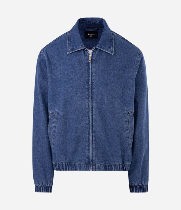 Campera Jeans Bomber con Cremallera