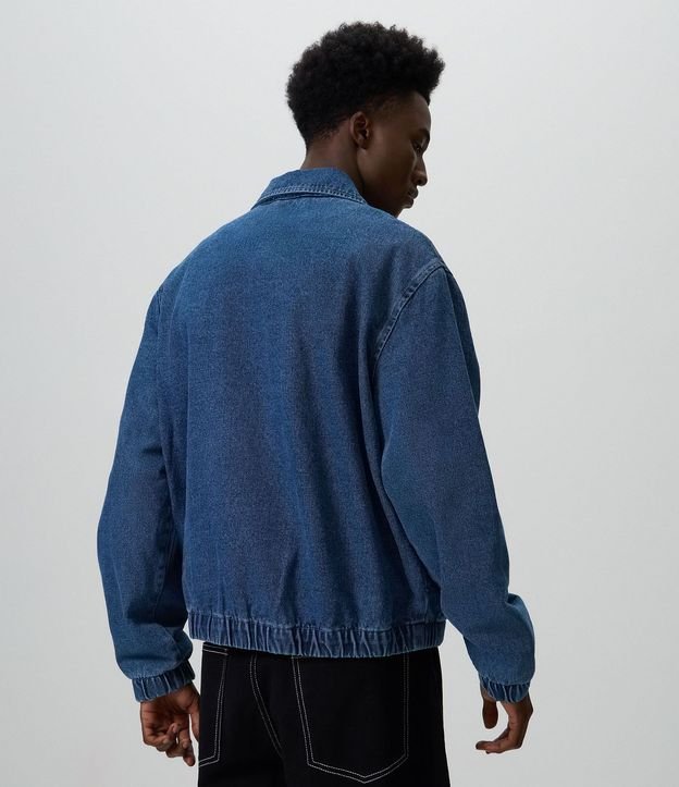 Campera Jeans Bomber con Cremallera 3