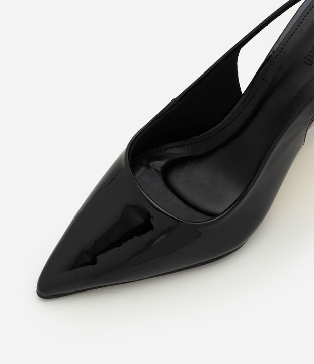 Zapato Slingback en PU con Salto Anabela Cromado 4
