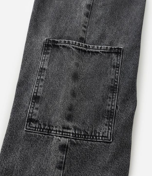 Pantalón Wide Leg Infantil en Jeans con Cinturón y Hebilla - Talle 5 a 16 años 6