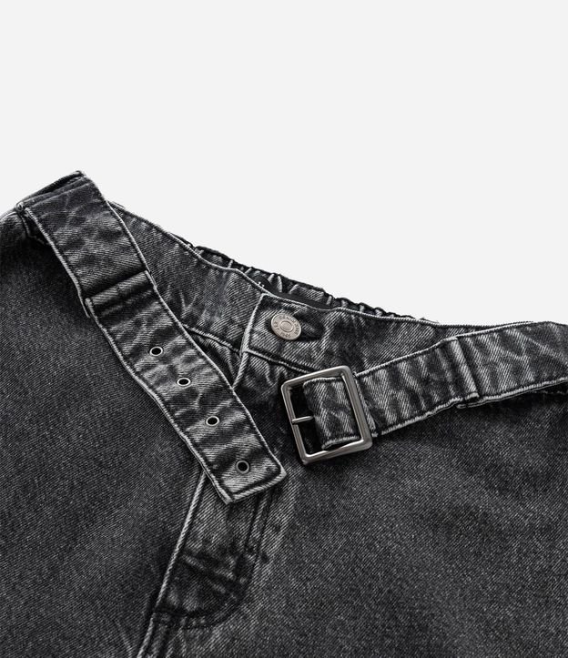 Pantalón Wide Leg Infantil en Jeans con Cinturón y Hebilla - Talle 5 a 16 años 7