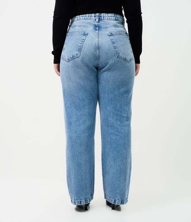 Pantalón Recto en Jeans con Brillo Aplicado Curve & Plus Size 4