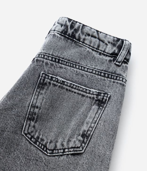 Pantalón Wide Leg Infantil en Jeans con Estrellas de Brillos - Talle 5 a 14 años 5