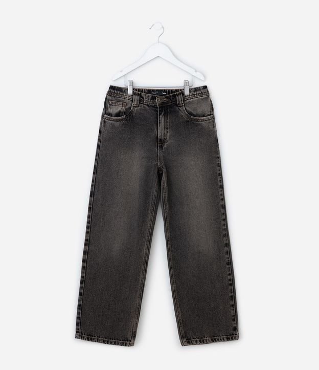 Pantalón Recto Infantil en Jeans con lavado Diferenciada – Talle 7 a 14 años 2
