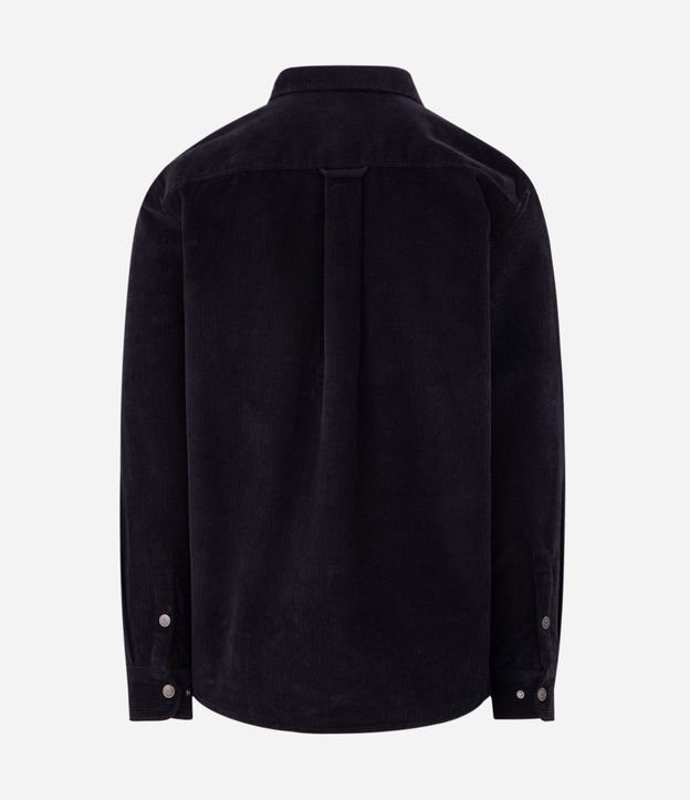 Camisa en Terciopelo con Bolsillo en el Pecho y Abotonado 8