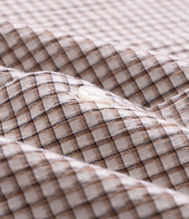 Camisa Oversized en Algodón con Textura Grid y Lettering Eclipse 7