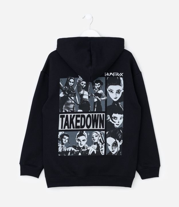 Buzo Infantil Oversized con Capucha y Estampado Huntrix – Talle 7 a 16 años 4