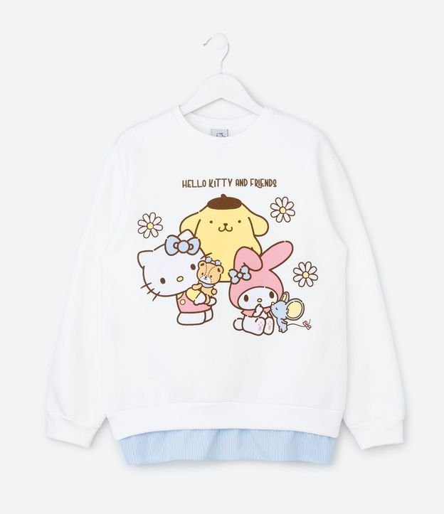 Saco Algodón Infantil Hello Kitty con Ruedo Sobrepuesta - Talle 3 a 14 años 1