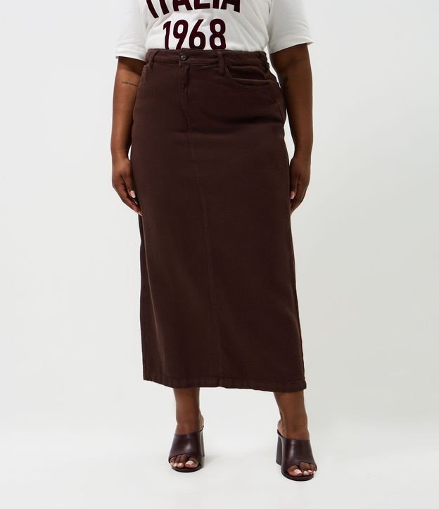 Pollera Midi Cotele con Encaje Curve & Plus Size 2