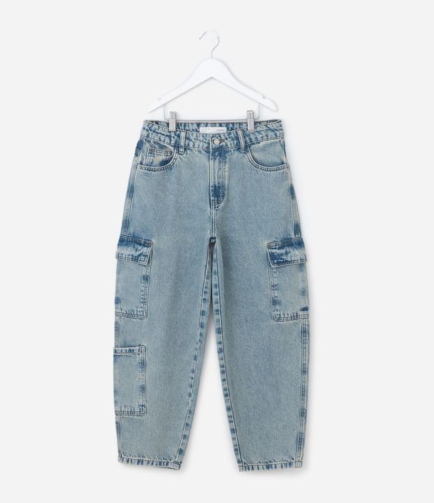 Pantalón Infantil Jeans Slouchy Cargo – Talle 7 a 16 años 2