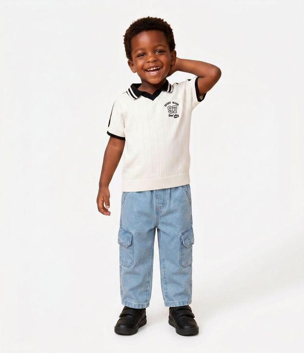 Pantalón Infantil en Jeans con Bolsillos Cargo – Talle 1 a 5/6 años 1