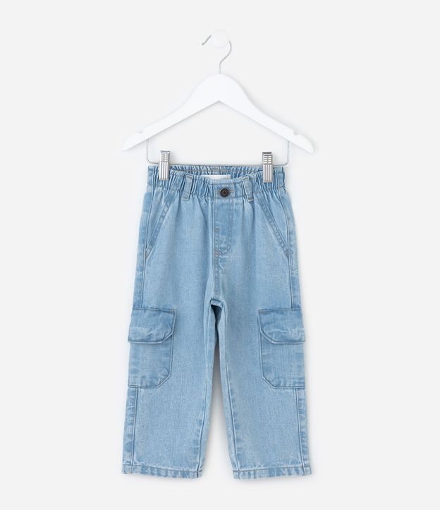 Pantalón Infantil en Jeans con Bolsillos Cargo – Talle 1 a 5/6 años 2