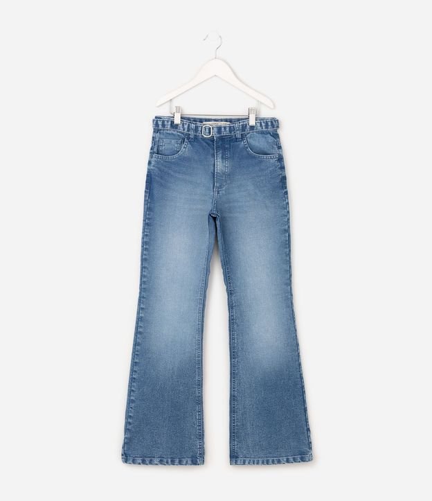 Pantalón Infantil Jeans Flare con Cinturón - Talle 5 a 16 años 2